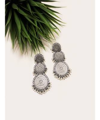 Enaya Silver Triad Earrings 1