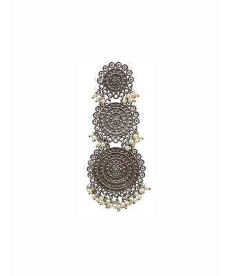 Enaya Silver Triad Earrings 3