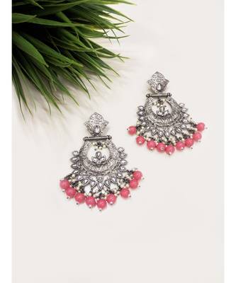 Noor Silver & Pink Earrings 1