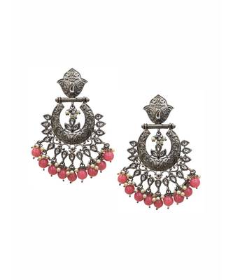 Noor Silver & Pink Earrings 2