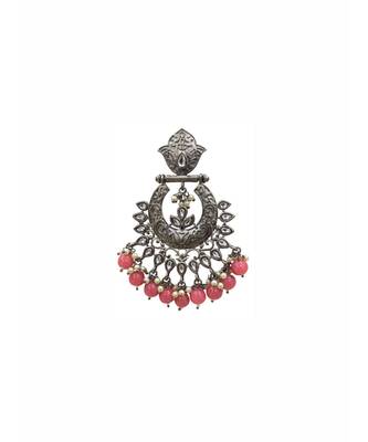 Noor Silver & Pink Earrings 3