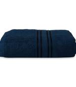 NFI essentials 100% Cotton 480 GSM Large Bath Towel | Super Absorbent, Large & Soft Towel | 142 x 71 cm (Navy Blue)