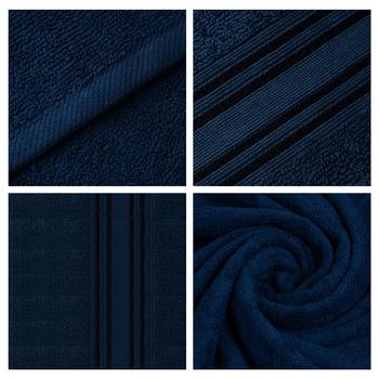 NFI essentials 100% Cotton 480 GSM Large Bath Towel | Super Absorbent, Large & Soft Towel | 142 x 71 cm (Navy Blue) 2