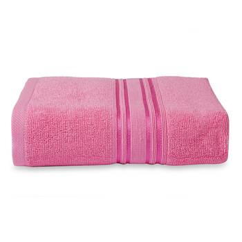 NFI essentials 100% Cotton 480 GSM Large Bath Towel | Super Absorbent, Large & Soft Towel | 142 x 71 cm (Pink) 1