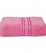 NFI essentials 100% Cotton 480 GSM Large Bath Towel | Super Absorbent, Large & Soft Towel | 142 x 71 cm (Pink)
