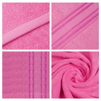 NFI essentials Set of 2 - 100% Cotton 480 GSM Large Bath Towel | Super Absorbent, Soft Towel | 142 x 71 cm (Pink) 2
