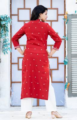 Wine floral print rayon salwar 4