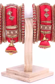 Red bangles-and-bracelets