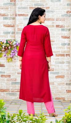 Maroon floral print rayon salwar 2