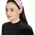 Anekaant White/Pink Art Silk Floral Sequinned  Hairband