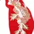 Anekaant Red/Gold Velvet Floral Beaded Hairband