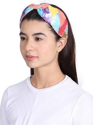 Anekaant Multi Artsilk Sequined  Hairband 1