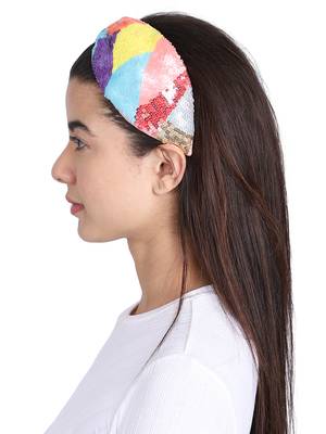 Anekaant Multi Artsilk Sequined  Hairband 3