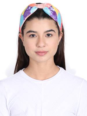 Anekaant Multi Artsilk Sequined  Hairband 4