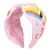 Anekaant Pink/Multi Velvet Floral Beaded  Hairband