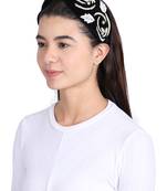 Anekaant Black/Gold Velvet Embellished Hairband