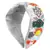 Anekaant Grey/Multi Faux Silk Floral Sequin/Beaded Hairband