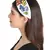 Anekaant White/Multi Faux Silk Floral Sequinned Hairband