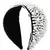 Anekaant Black/White Velvet Pearl Beaded Hairband