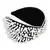 Anekaant Black/White Velvet Pearl Beaded Hairband
