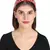 Anekaant Red/Gold Velvet  Floral Embellished Hairband