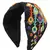 Anekaant Black/Multi Faux Silk Multi Geometric Embellished Hairband
