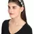 Anekaant Black/White Velvet Floral Beaded Hairband