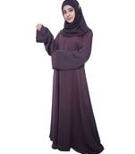 Brown A Line Women's Abaya With Matching Shyla
