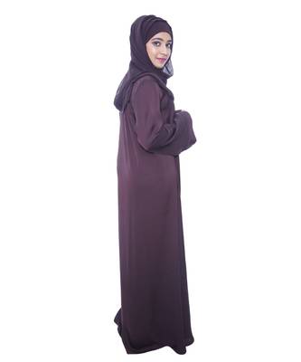 Brown A Line Women's Abaya With Matching Shyla 2