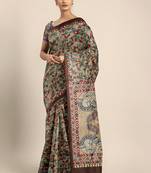 Shaily Women's Beige & Multi Silk Blend Printed Saree