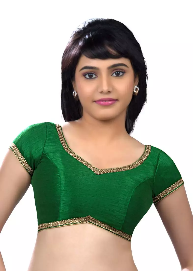 Butterfly.Light ,Soft, Wing Shaped, Padded Ready Made Stitched Blouse Green