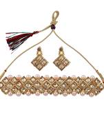 SILVER SHINE Gold Plated Delicated Choker Set For Women and Girls