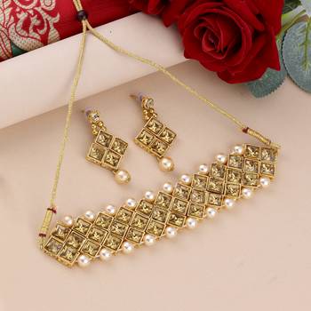 SILVER SHINE Gold Plated Delicated Choker Set For Women and Girls 3