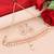 SILVER SHINE Gold Plated Party Wear Peachcolor Choker Jewellery Set For Girl and Women