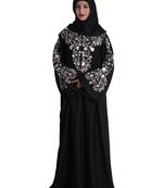 Black embroidered nida abaya