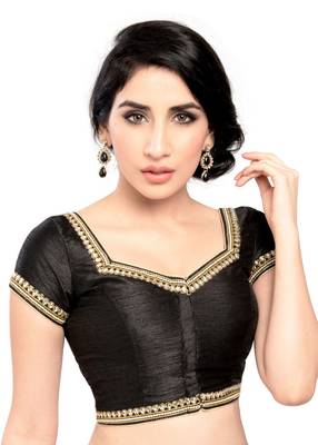 Moti & Stone Laced Ready Made Padded Stitched Blouse 1