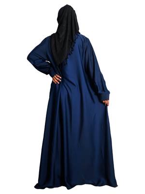Blue embroidered nida abaya 3