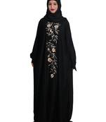 Black embroidered nida abaya