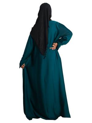 Green embroidered nida abaya 3