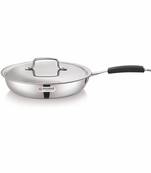 Coconut Stainless Steel Fusion Series  Triply Fry Pan With Stainless Steel Lid - 22 Cm