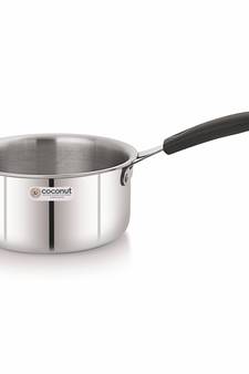 Coconut Stainless Steel  Fusion Series Triply Sauce Pan- 1 Unit -18CM -Capacity -  2 Ltr (induction Friendly)