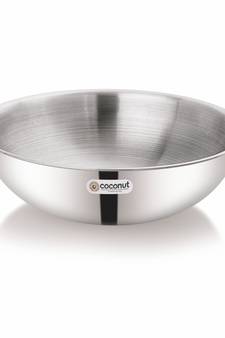 Coconut Stainless Steel  Fusion Series Triply Tasla- 1 Unit -18CM -Capacity -  800 ML (induction Friendly)