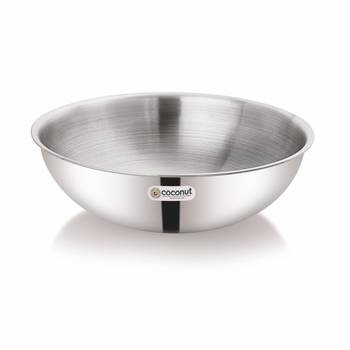 Coconut Stainless Steel  Fusion Series Triply Tasla- 1 Unit -22CM -Capacity -  1500ML (induction Friendly) 1