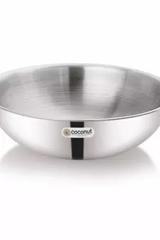 Coconut Stainless Steel  Fusion Series Triply Tasla- 1 Unit -22CM -Capacity -  1500ML (induction Friendly)
