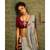 Embroidered Grey Khadi Cotton With Blouse
