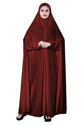 JSDC Women Casual Wear Hosiery Plain Chaderi Abaya 3