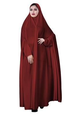 JSDC Women Casual Wear Hosiery Plain Chaderi Abaya 4