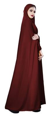 JSDC Women Casual Wear Hosiery Plain Chaderi Abaya 5