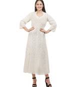 Chikan Anarkali Kurti By Queenley