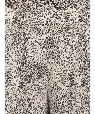 Crepe animal print kurti paired with matching trousers 7